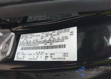 2013 Ford Escape Titanium из США, поврежденный, VIN 1FMCU9J9XDUC53579